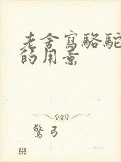 老舍写骆驼祥子的用意
