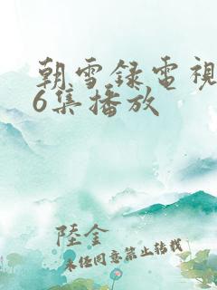 朝雪录电视剧36集播放