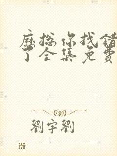 历总你找错夫人了全集免费