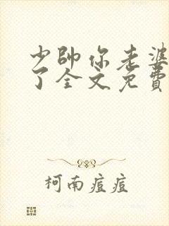 少帅你老婆又跑了全文免费阅读小说
