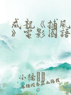 成龙《捕风追影》电影国语
