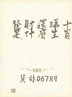 发财还睇十九开是什么生肖