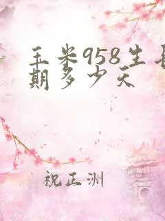 玉米958生长期多少天