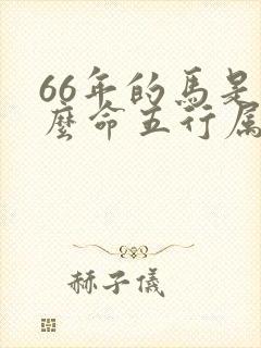 66年的马是什么命五行属什么缺什么