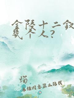 金陵十二钗是哪几个人?