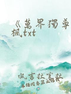 《万界独尊》林枫txt