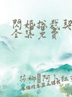 闪婚总裁契约妻全集免费