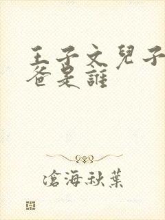 王子文儿子她爸爸是谁