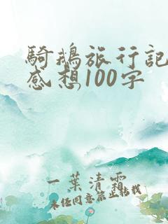 骑鹅旅行记读后感想100字