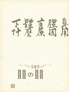 下体有腥臭味是什么原因用什么药