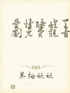 爱情睡醒了电视剧免费观看完整版