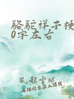 骆驼祥子梗概50字左右