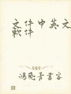 文件中英文翻译软件
