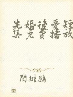先婚后爱短剧全集免费播放 先婚后爱短剧全集免费播放