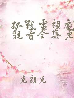 孤战电视剧在线观看全集免费 孤战电视剧在线观看全集免费
