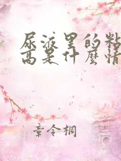 尿液里的粘液丝高是什么情况