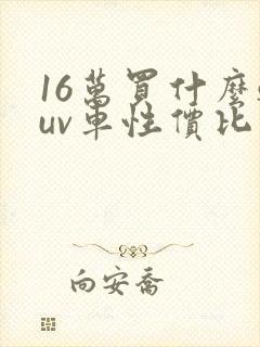 16万买什么suv车性价比高