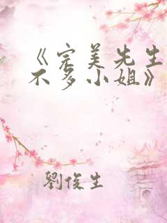《完美先生与差不多小姐》