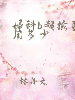 妇科b超检查费用多少