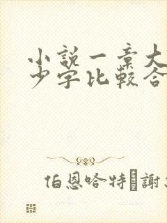 小说一章大概多少字比较合适