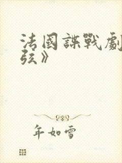 法国谍战剧《惊弦》 法国谍战剧《惊弦》