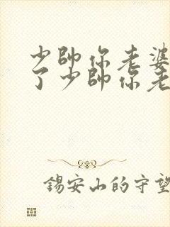 少帅你老婆又跑了少帅你老婆又跑了