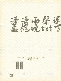潇潇雨声迟作者孟栀晚txt下载