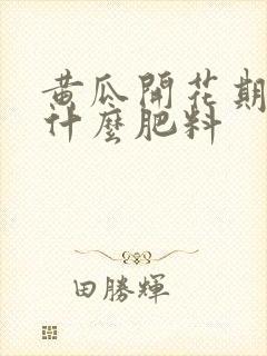 黄瓜开花期间施什么肥料 黄瓜开花期间施什么肥料