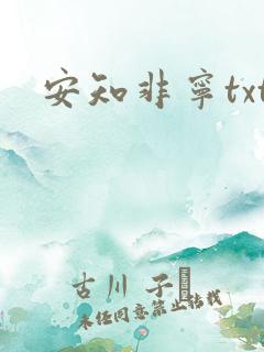 安知非宁txt