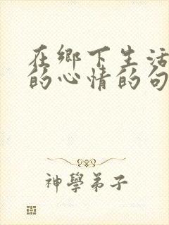 在乡下生活惬意的心情的句子