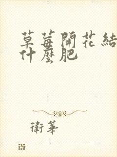 草莓开花结果用什么肥