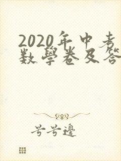 2020年中考数学卷及答案