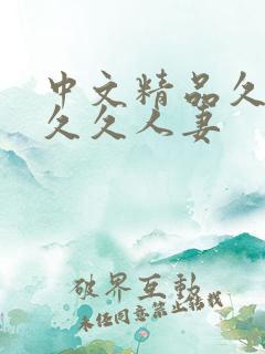 中文精品久久久久久人妻