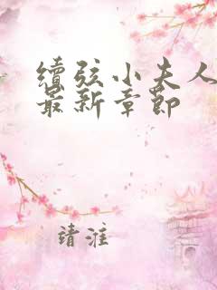 续弦小夫人下载最新章节