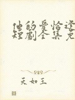 他的爱恰逢其时短剧全集免费