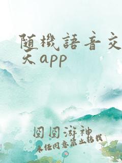 随机语音交友聊天app