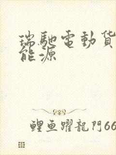 瑞驰电动货车新能源