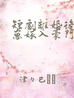 短剧离婚后她带崽嫁入豪门全集 一口气