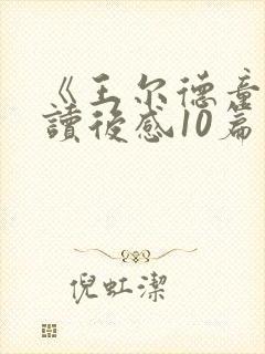 《王尔德童话》读后感10篇