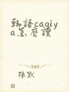 韩语cagiya怎么读
