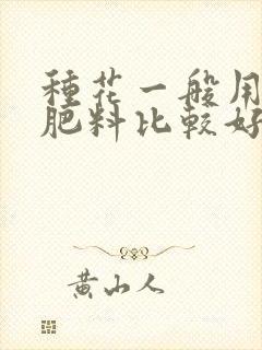 种花一般用什么肥料比较好