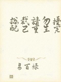 总裁请勿扰,原配己重生完结篇
