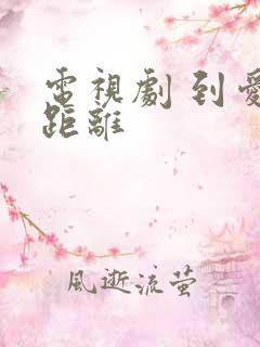 电视剧 到爱的距离