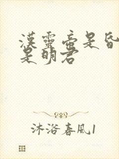 汉灵帝是昏君还是明君