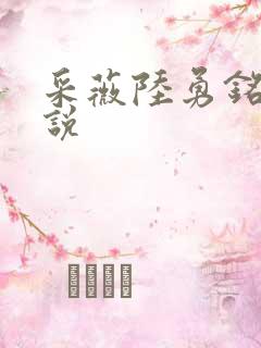 采薇陆勇铭的小说 采薇陆勇铭的小说