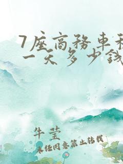 7座商务车租车一天多少钱
