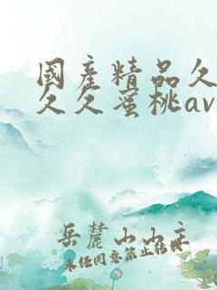 国产精品久久久久久蜜桃av