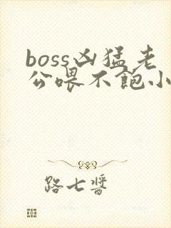 boss凶猛老公喂不饱小说免费阅读