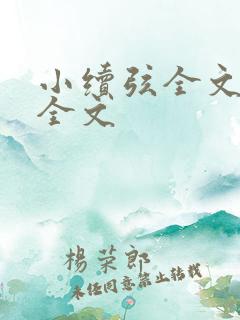 小续弦全文阅读全文 小续弦全文阅读全文