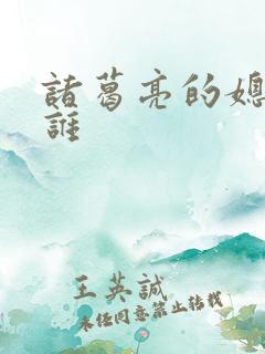 诸葛亮的媳妇是谁 诸葛亮的媳妇是谁